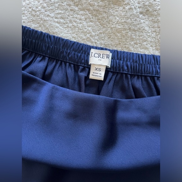 J Crew factory antique navy slip midi skirt size xs - Picture 6 of 7